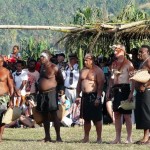 Commodore Peter Scott and Petty Officer Oliver Kaese are inducted into the Tolai tribe