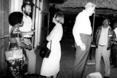 Not strictly the Western Highlands. Self and wife, Sowama, talking to baroness Theresa van der Feltz who was visiting PNG with her husband, Baron Robert van der Feltz the Dutch Ambassador to Australia. The Baron is conversing with James Yanepa, the Eastern Highlands Provincial Commissioner (1981)