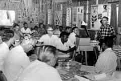 Senior Lecturer Bill Jeffery presenting a paper at the Kundiawa Conference